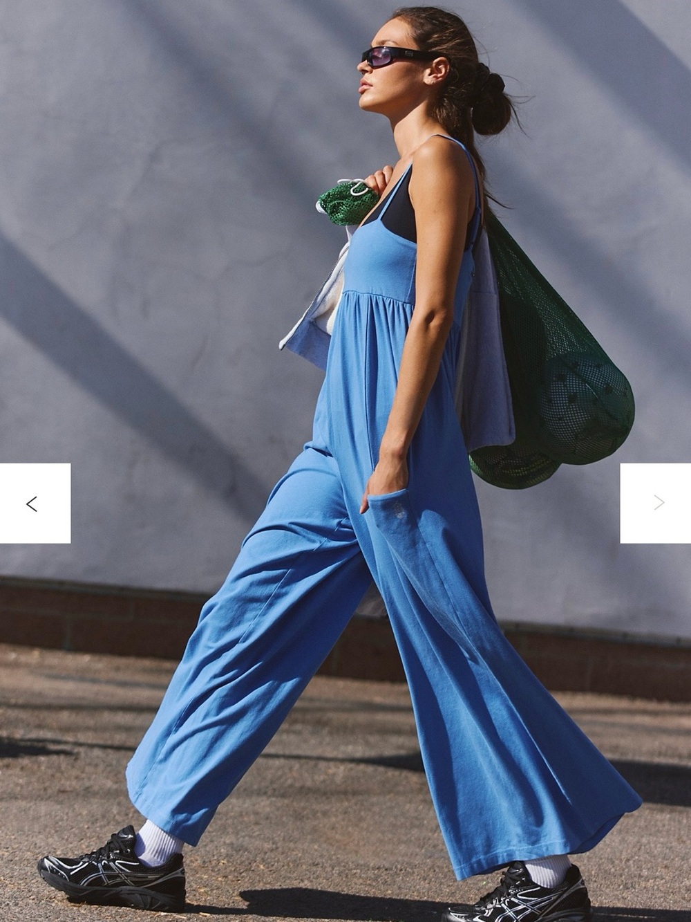 NWT Free People Hot Shot Strappy Onesie Light Cobalt size Large - Picture 4 of 8